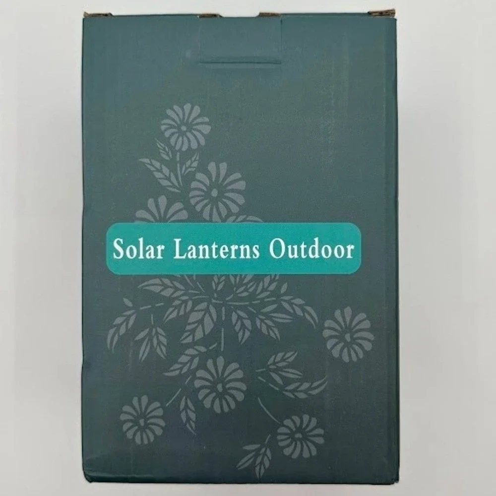 Copper Solar Lantern Hummingbird Floral Cutout Outdoor Garden Hanging Light